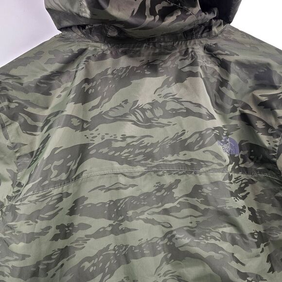 The North Face Mens S Millerton Green Camo Dryvent Hooded Raincoat - Picture 9 of 16